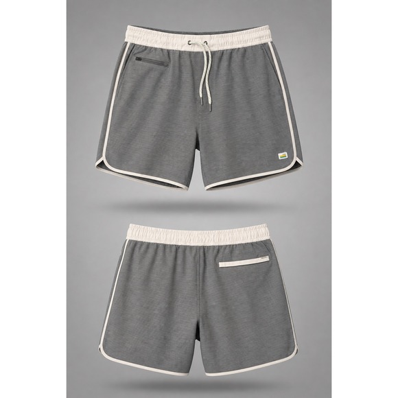 Vuori Other - Vuori Cruise Boardshorts Mens XL Grey Stripe Swim Trunks V330